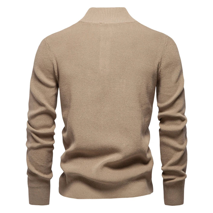 Konrad Stilfuld herrepullover med knapdesign