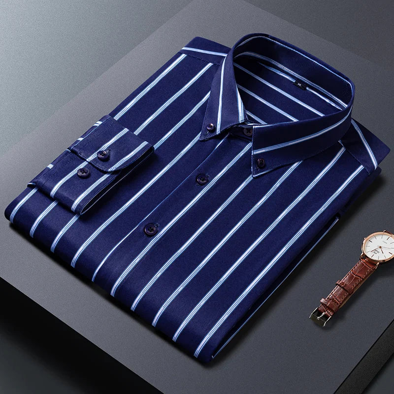 Elegant Stribet Herreskjorte