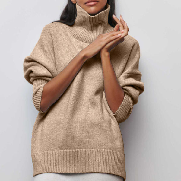 Katrielle - komfortabel sweater med høj hals