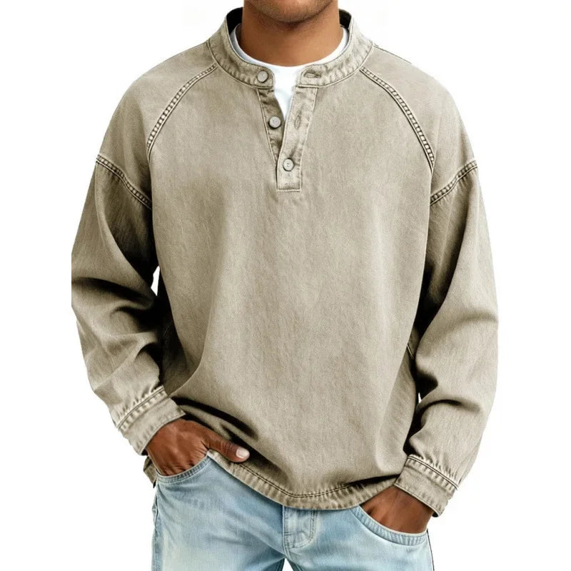 Stanley | Vintage Henley Skjorte