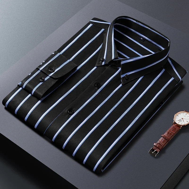 Elegant Stribet Herreskjorte