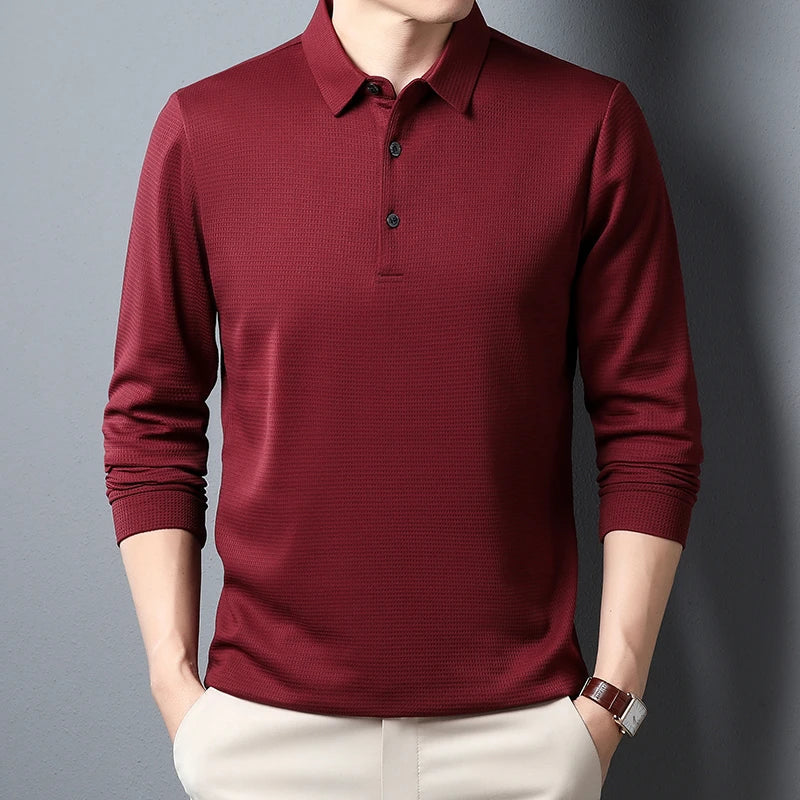 Elegant Langærmet Polo T-shirt