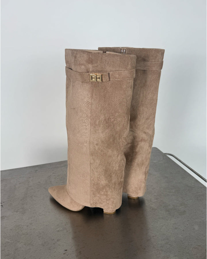 SALEM suede støvler, beige