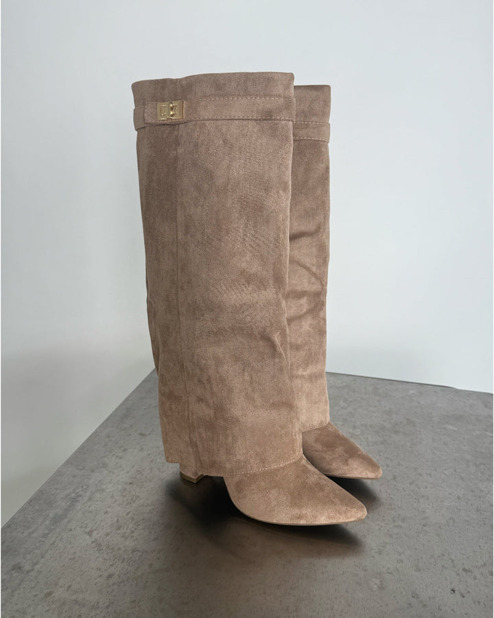 SALEM suede støvler, beige