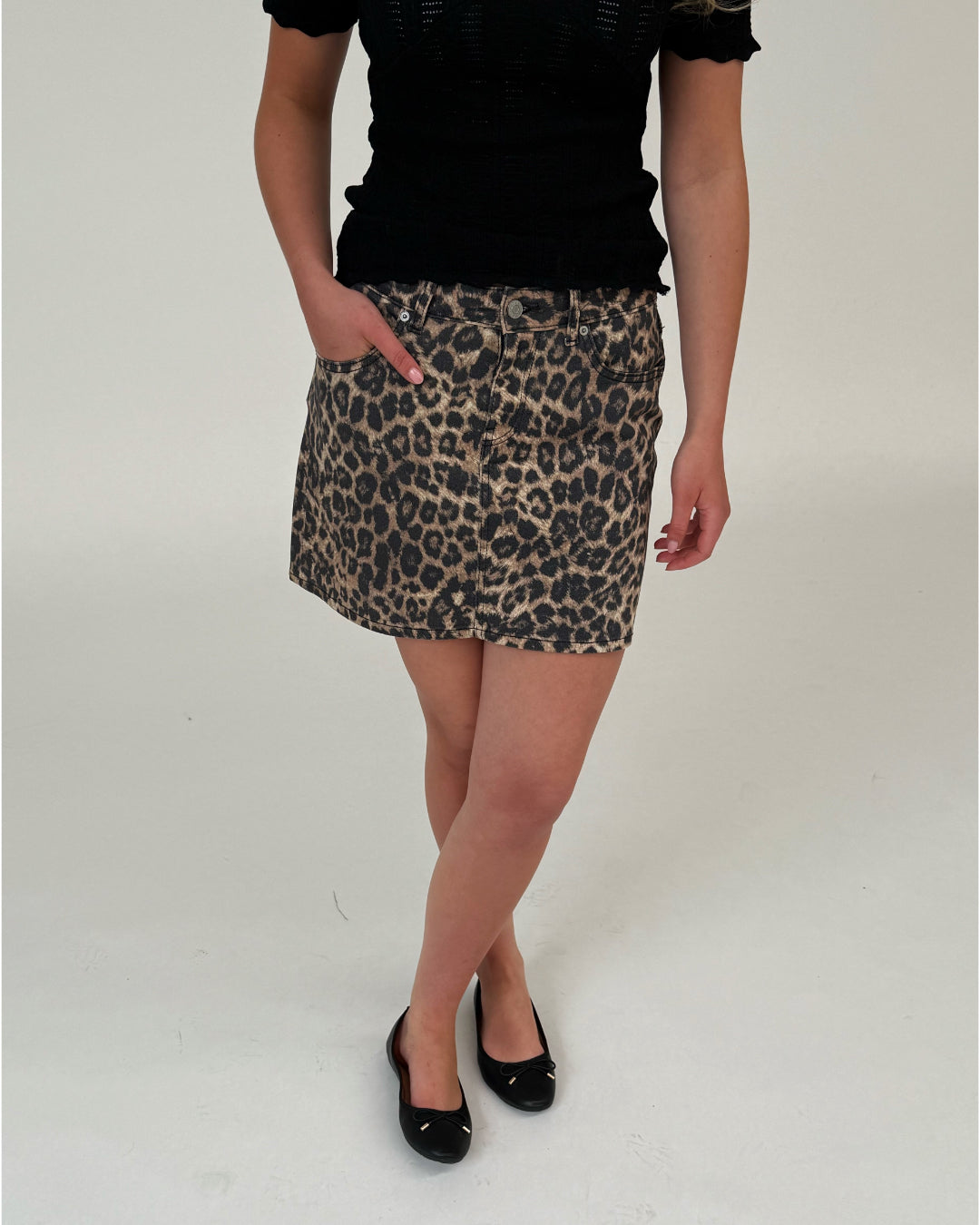 SARAH nederdel, leopard