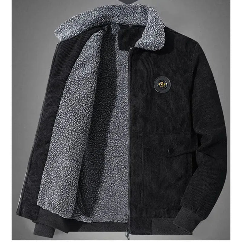 Elegant Fleeceforet Corduroy Jakke