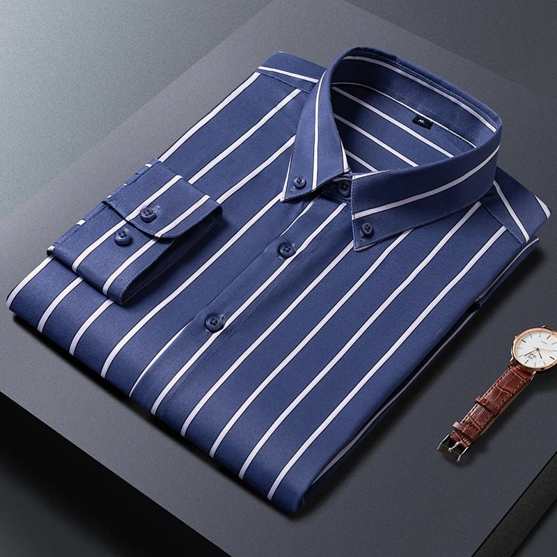 Elegant Stribet Herreskjorte