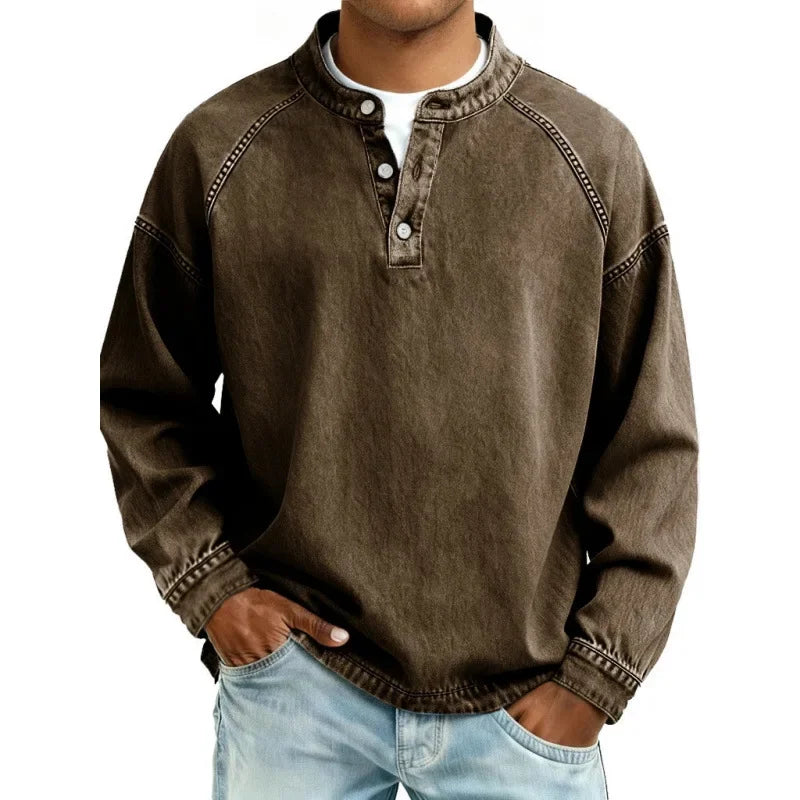 Stanley | Vintage Henley Skjorte