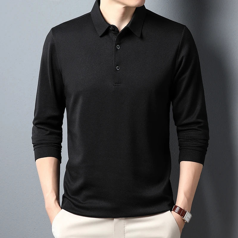 Elegant Langærmet Polo T-shirt