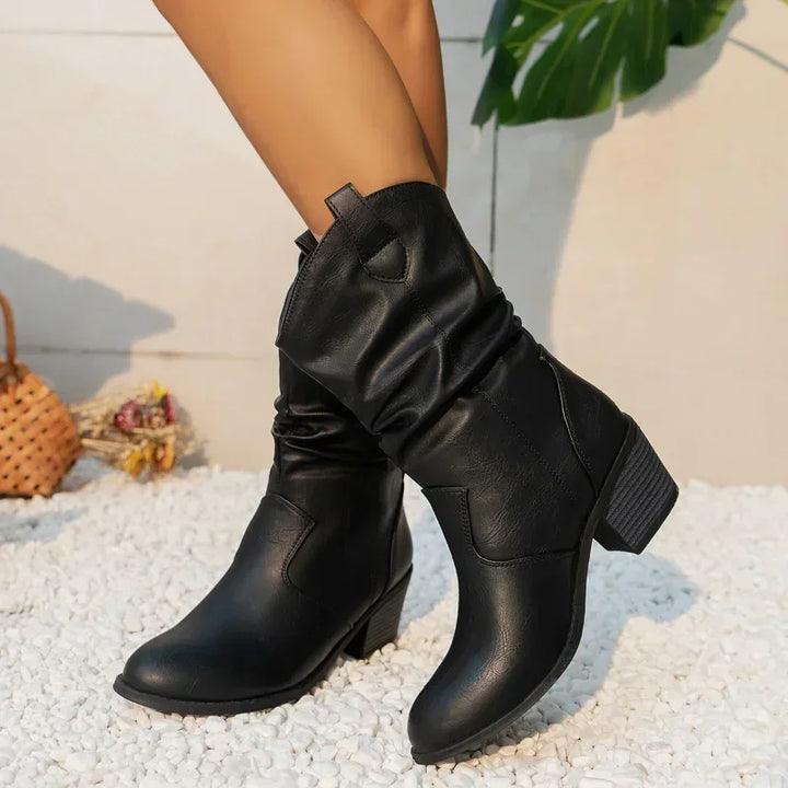 Klassiske Mid-Calf Western Støvler