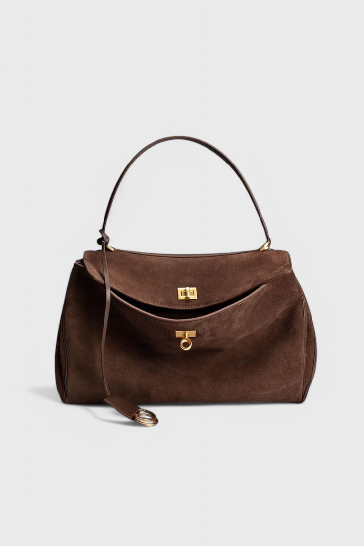 Henna Skuldertaske i Suede