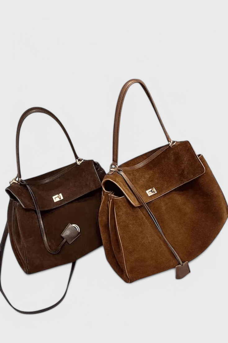 Henna Skuldertaske i Suede