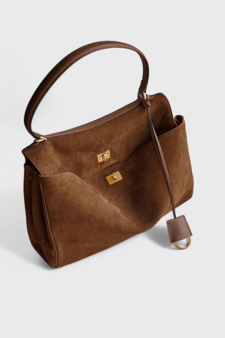 Henna Skuldertaske i Suede