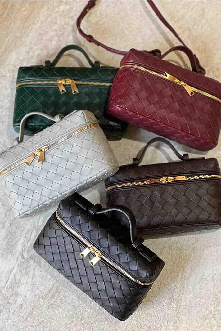 Milla Sac Mini Tissé med Gyldne Tilbehør