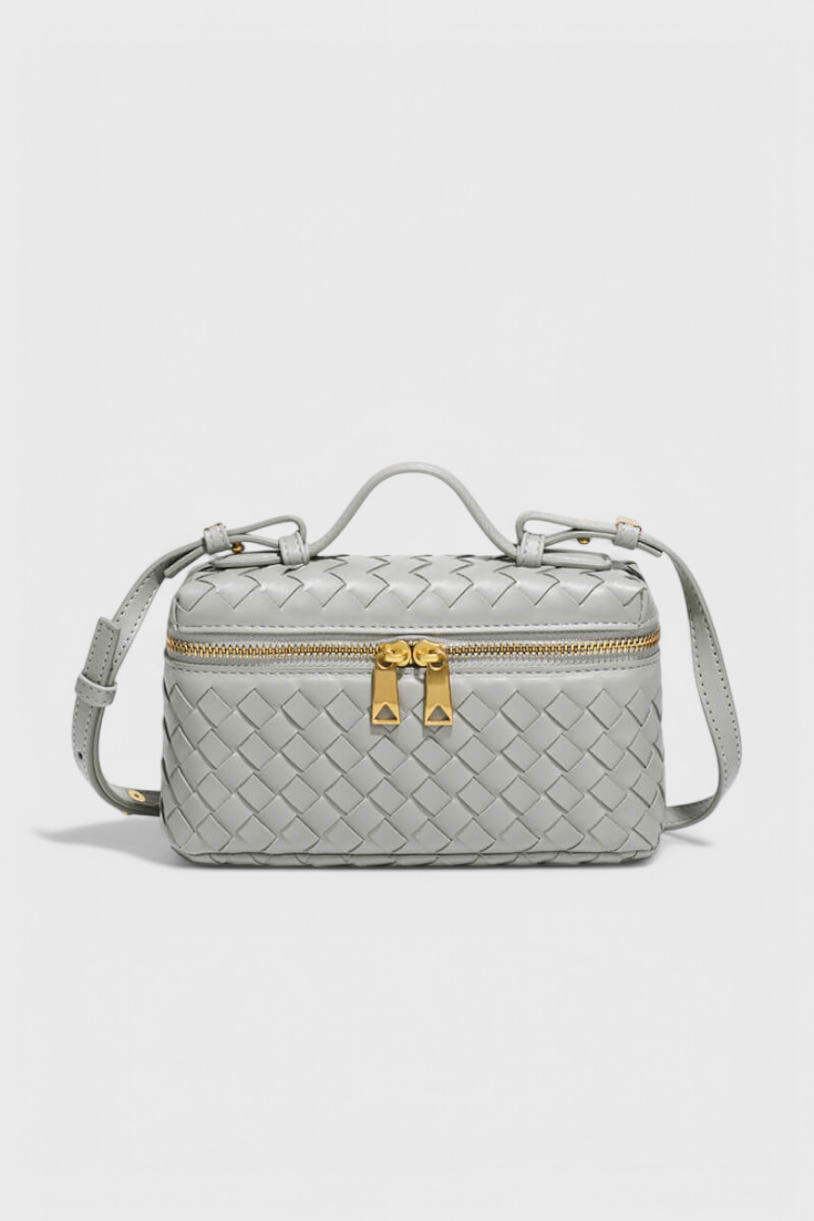Milla Sac Mini Tissé med Gyldne Tilbehør