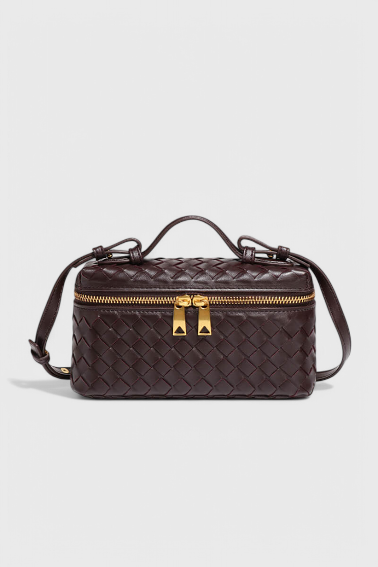 Milla Sac Mini Tissé med Gyldne Tilbehør