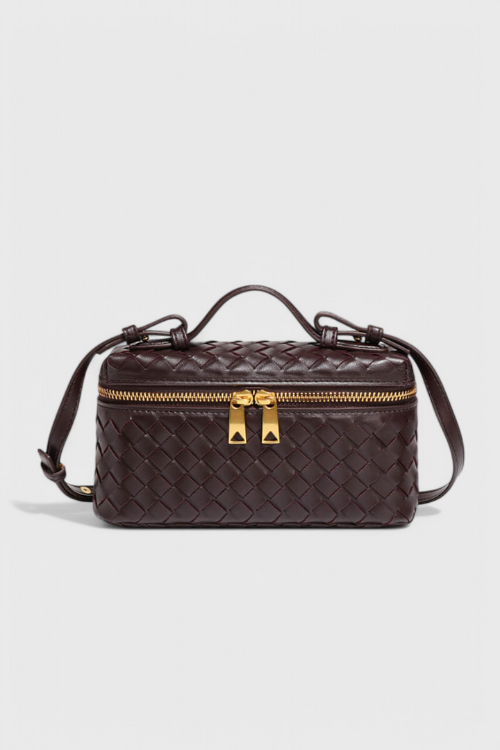 Milla Sac Mini Tissé med Gyldne Tilbehør