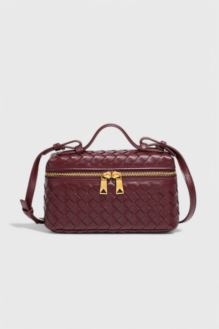 Milla Sac Mini Tissé med Gyldne Tilbehør