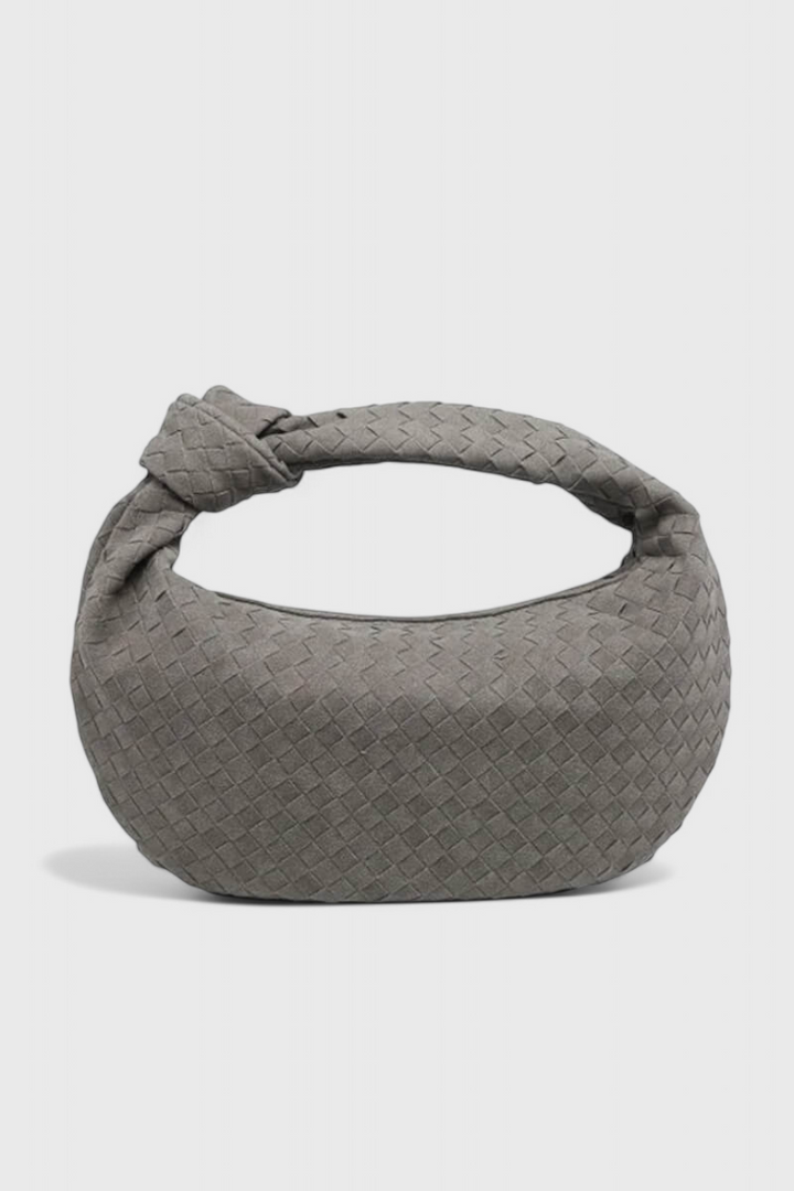 Sac Lila Medium Vævet med Sløjfedetalje