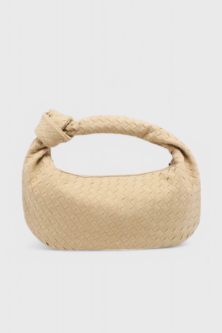 Sac Lila Medium Vævet med Sløjfedetalje