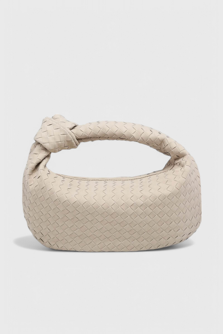 Sac Lila Medium Vævet med Sløjfedetalje