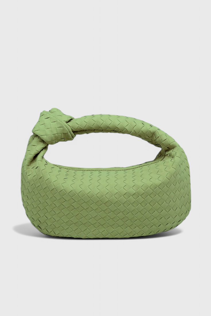 Sac Lila Medium Vævet med Sløjfedetalje