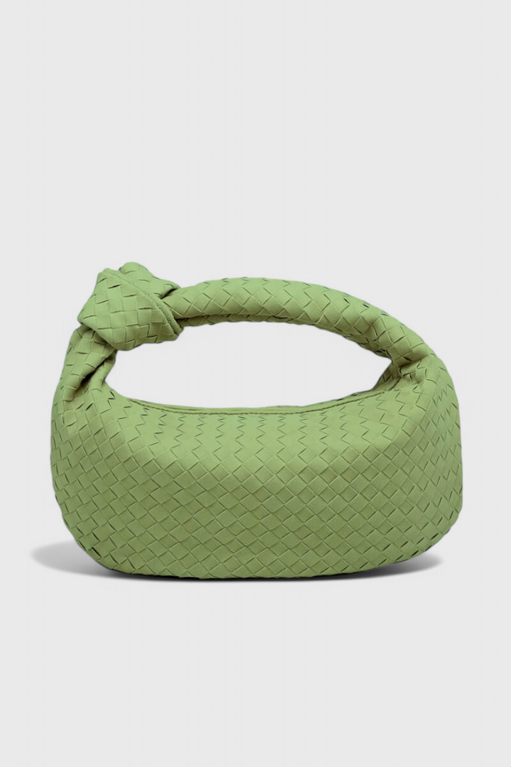 Sac Lila Medium Vævet med Sløjfedetalje
