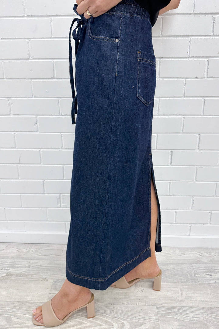 Sonya Denim Maxi-nederdel