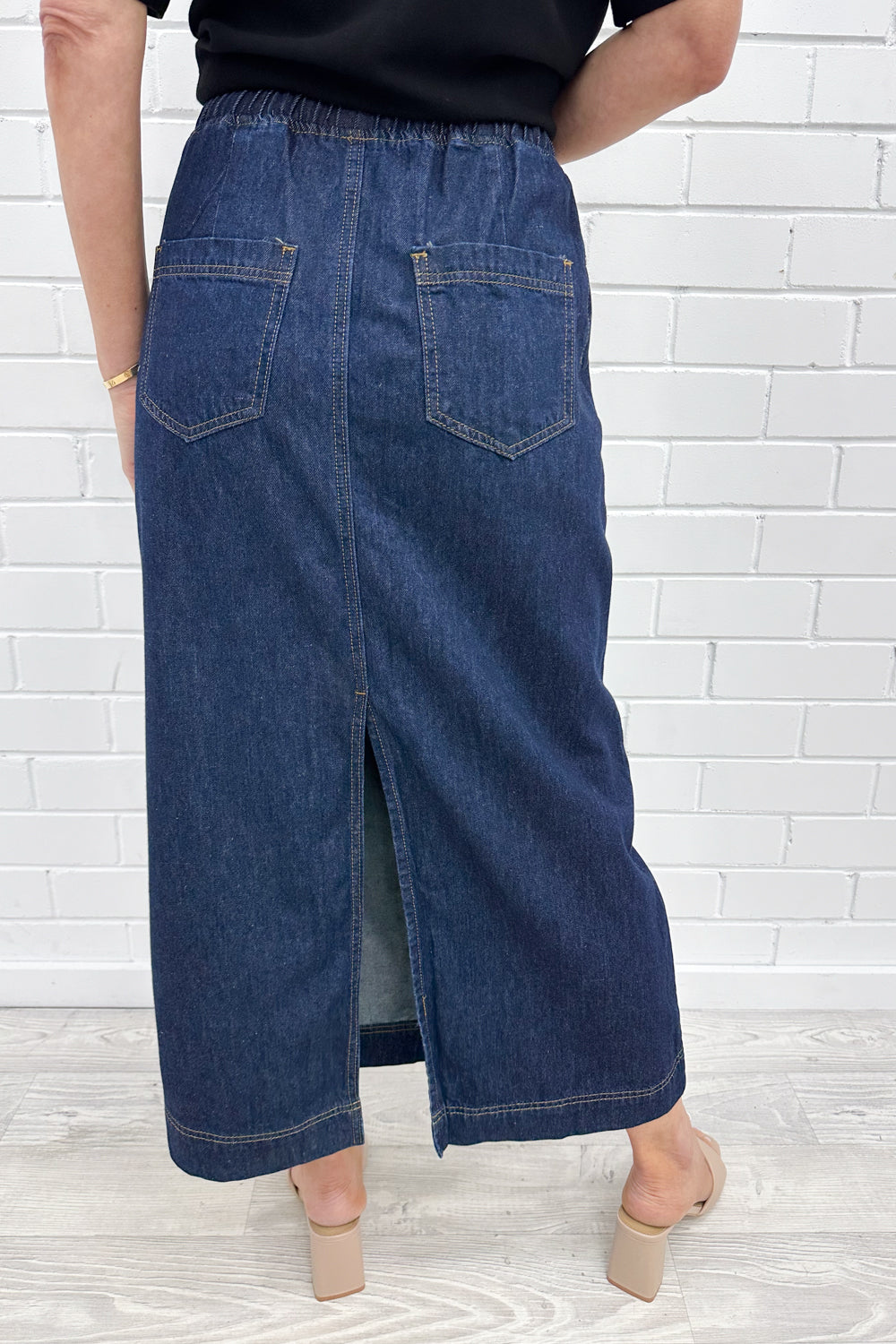 Sonya Denim Maxi-nederdel