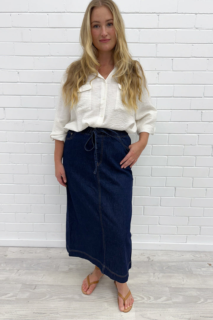 Sonya Denim Maxi-nederdel