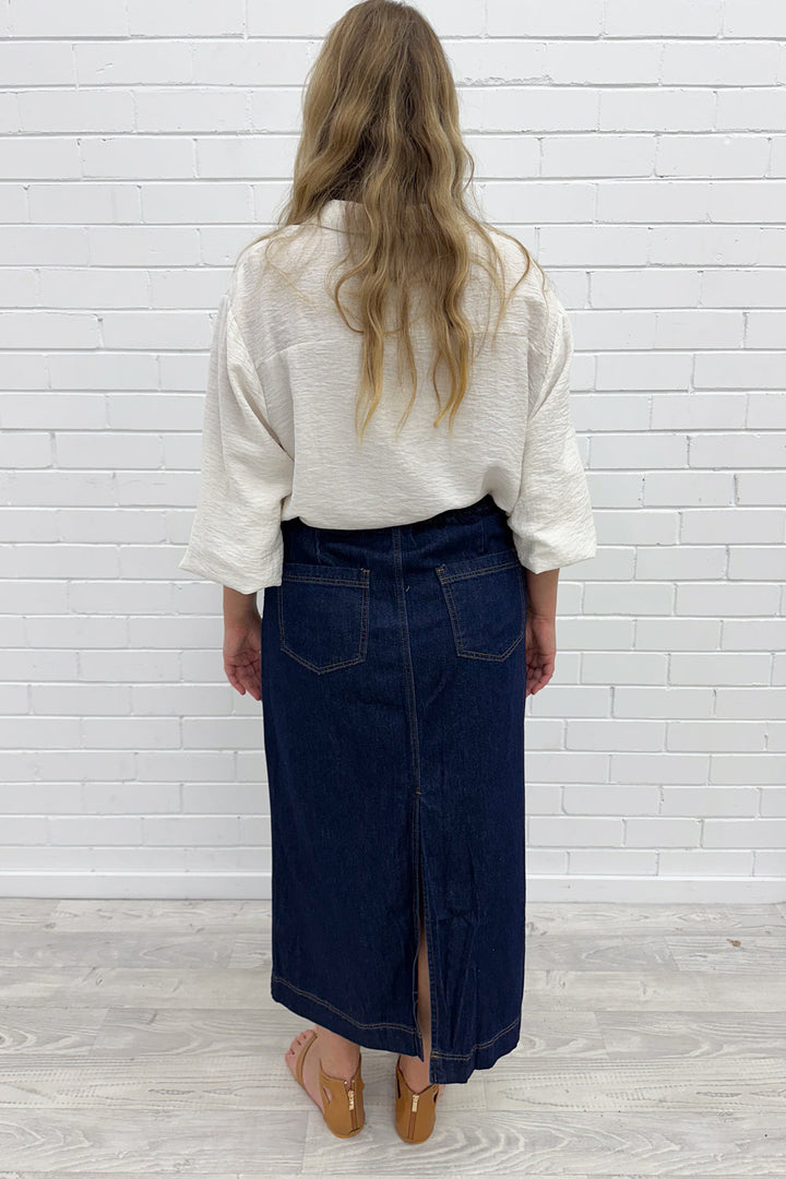Sonya Denim Maxi-nederdel