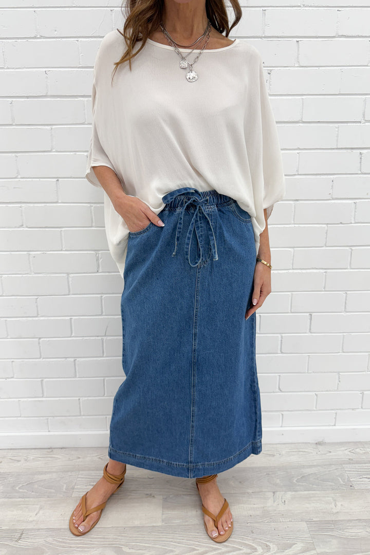 Sonya Denim Maxi-nederdel