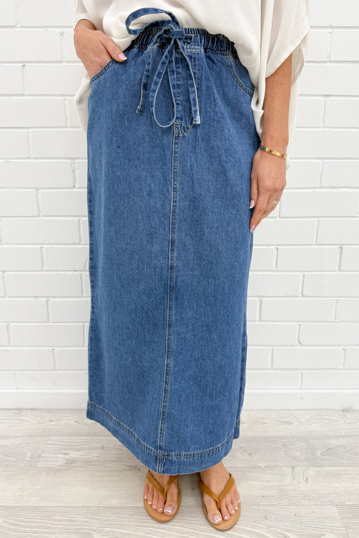 Sonya Denim Maxi-nederdel