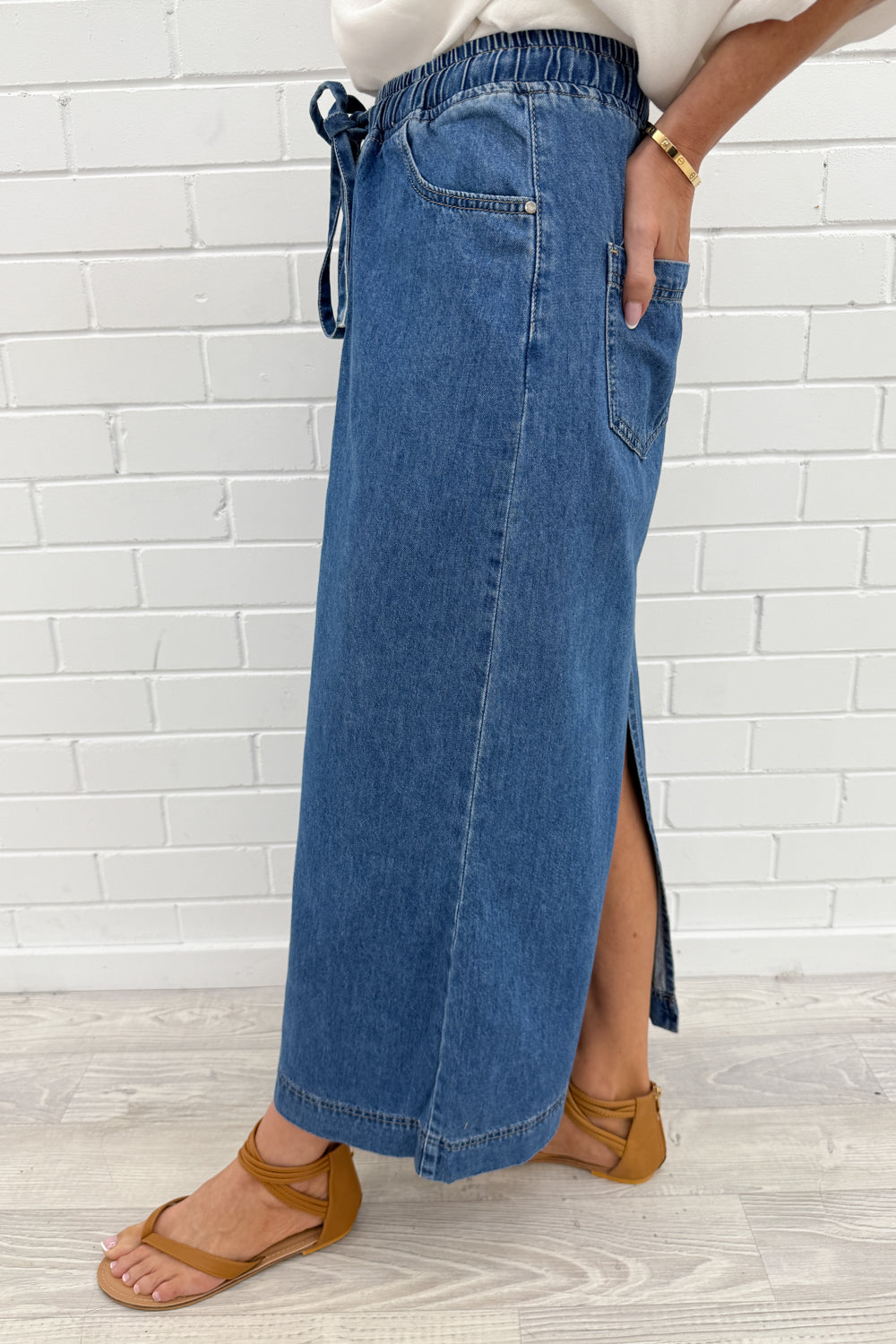 Sonya Denim Maxi-nederdel