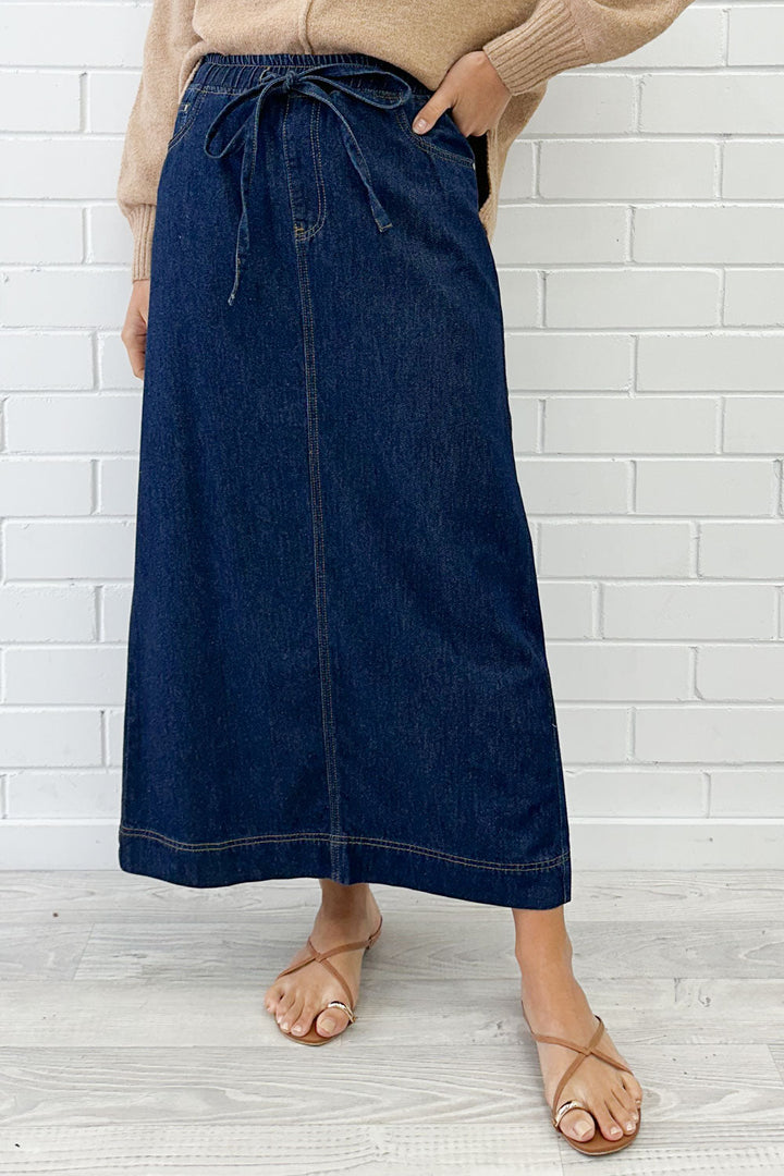 Sonya Denim Maxi-nederdel