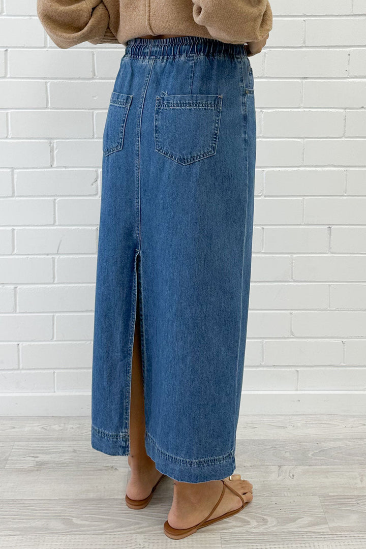 Sonya Denim Maxi-nederdel