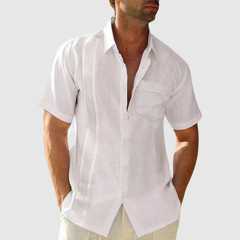 Elegant Linned Sommer Skjorte