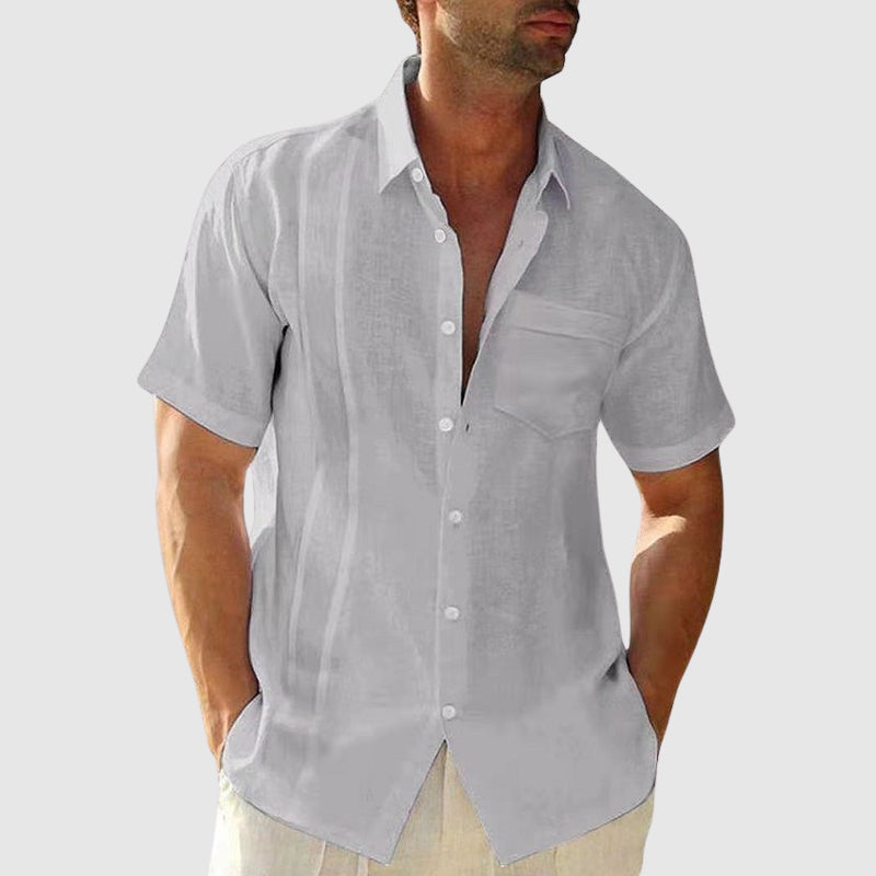 Elegant Linned Sommer Skjorte