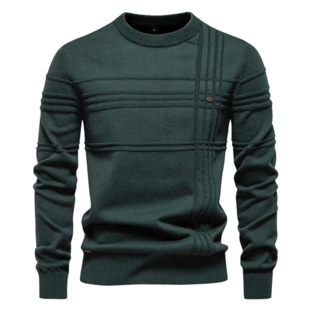 Burkhard Stilfuld herrepullover med ternedesign