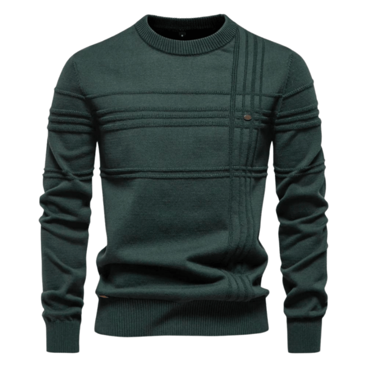 Burkhard Stilfuld herrepullover med ternedesign