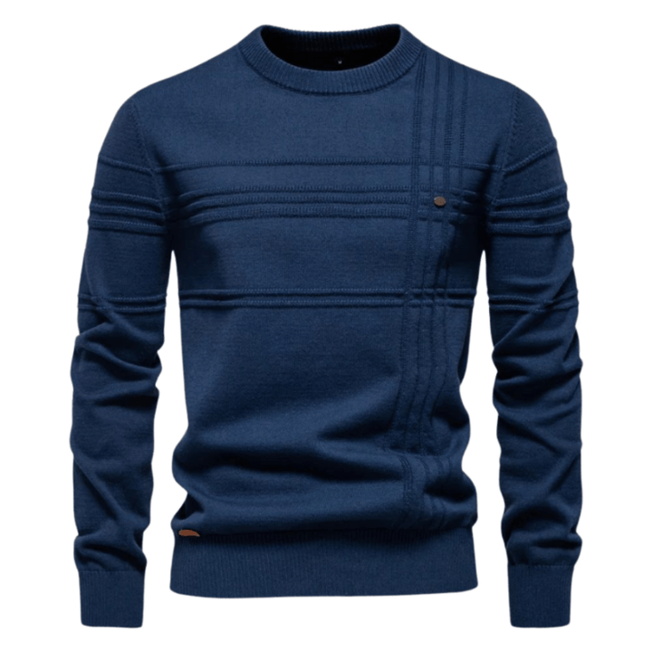 Burkhard Stilfuld herrepullover med ternedesign