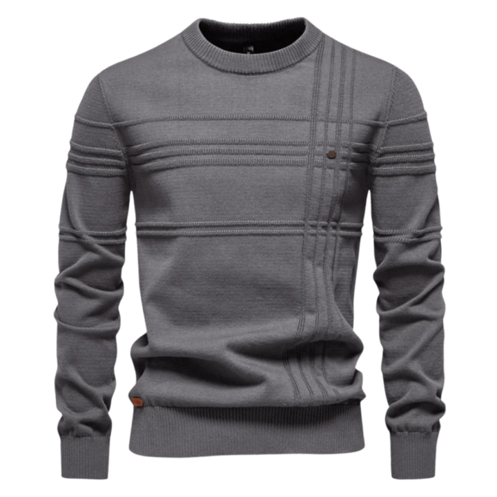 Burkhard Stilfuld herrepullover med ternedesign