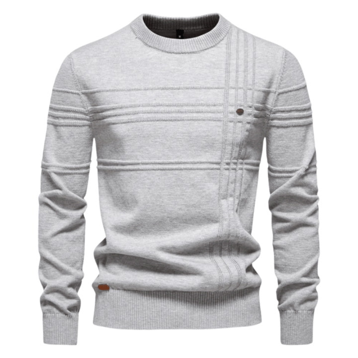Burkhard Stilfuld herrepullover med ternedesign