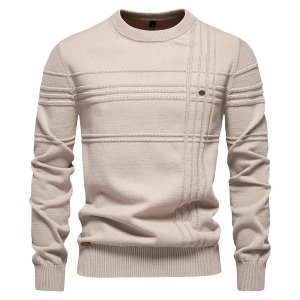 Burkhard Stilfuld herrepullover med ternedesign