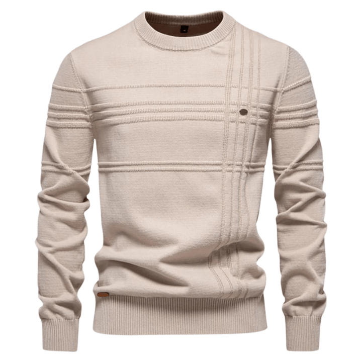 Burkhard Stilfuld herrepullover med ternedesign