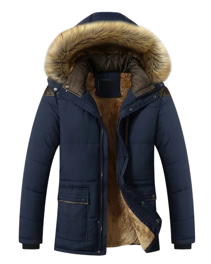 Elegant vinterjakke med quiltet fleecefor