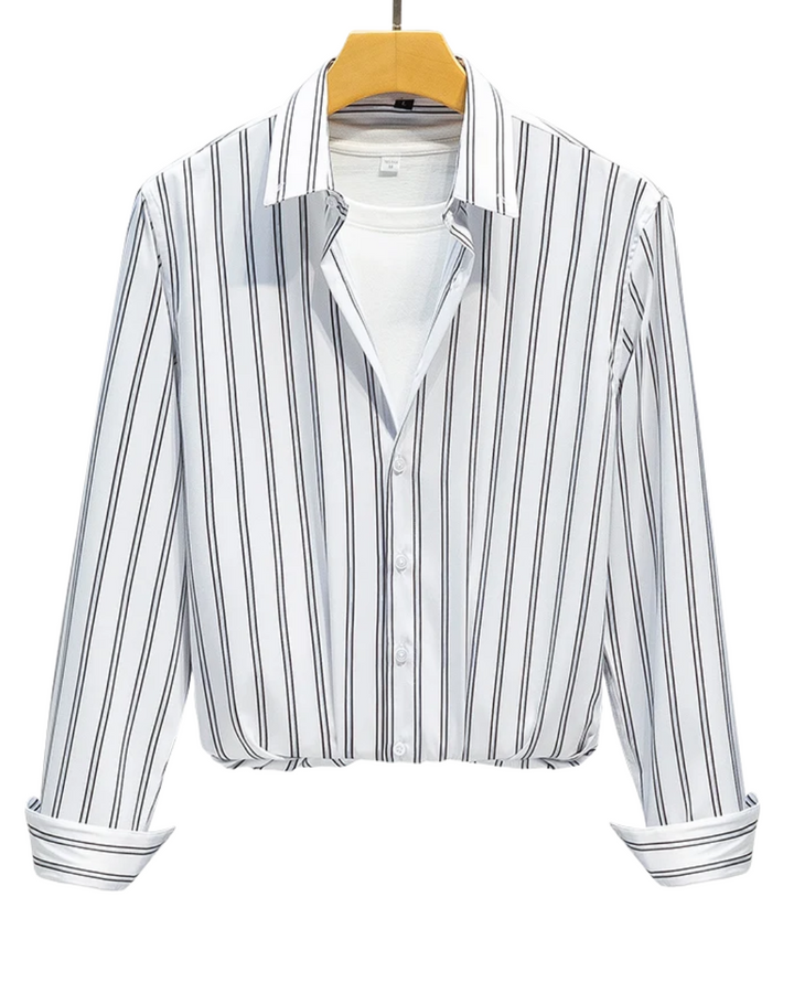 Elegant Stribet Herreskjorte