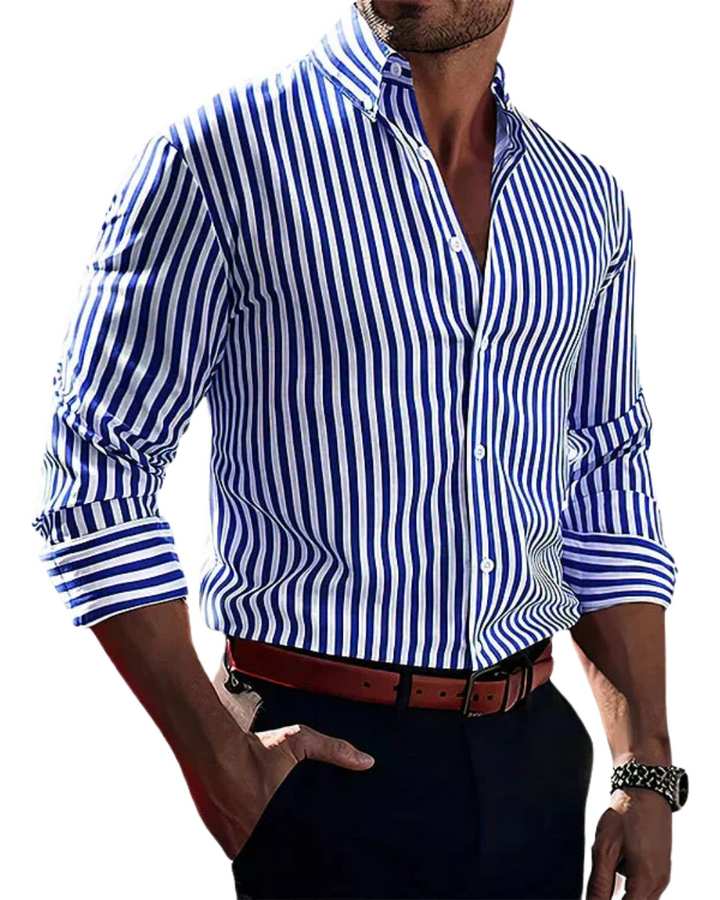 Elegant Stribet Skjorte