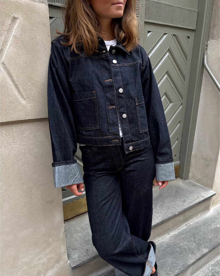 VEGA denim jakke, mørkeblå