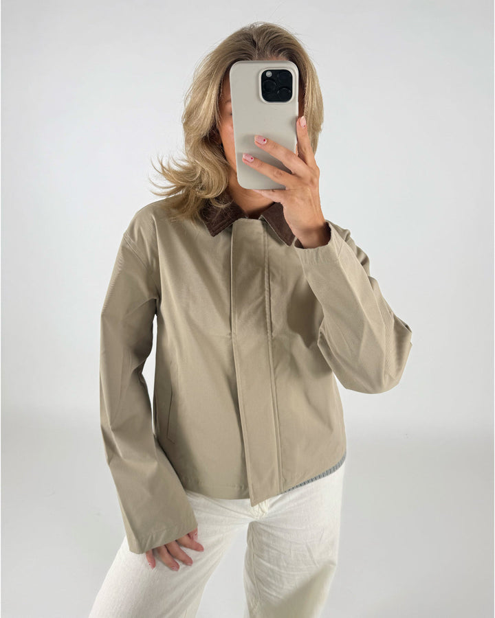 WILMA kort trenchcoat, beige